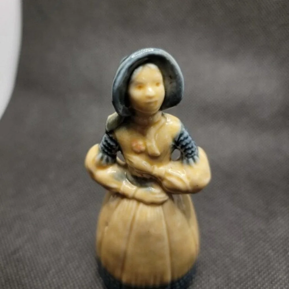 Vintage Copenhagen Figurine Holding A Flower Paperweight